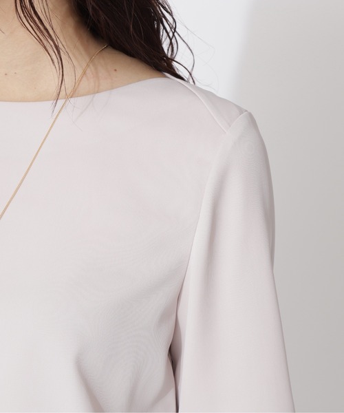 「NATURAL BEAUTY BASIC」 半袖ブラウス LARGE オフホワイト レディース