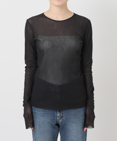 【新品タグ付き】Plage プラージュMesh Sheer シアー ロンT　春夏 plage（プラージュ）の「Mesh Sheer ロンT（Tシャツ/カットソー