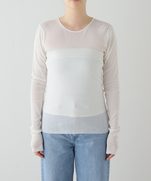 plage tシャツ 「追加」Mesh Sheer ロンT 4 レディース