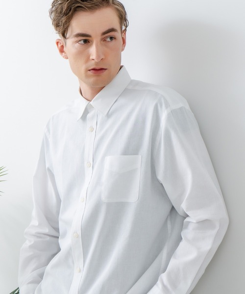 40リネン スタンドプルシャツ Blue Standard（ブルースタンダード） シャツ 「Blue Standard:ブルー