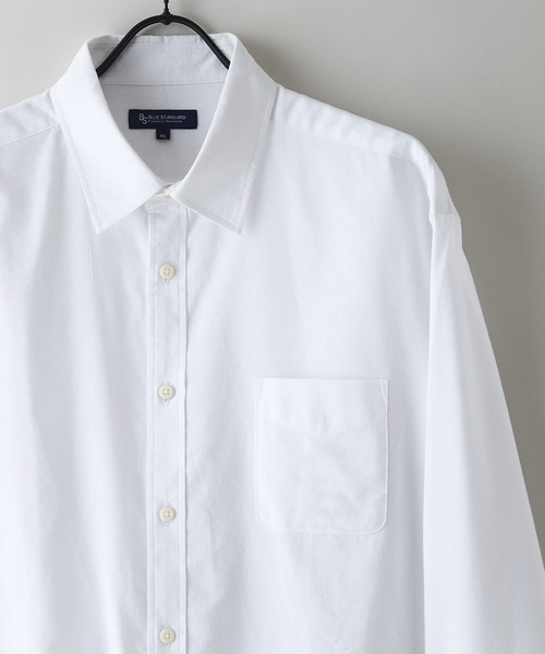 シャツ 「Blue Standard:ブルースタンダード」フレンチリネンミックス 長袖 リラックスフィットシャツ 吸水速乾 麻混　クールビズ | Blue Standard | 21
