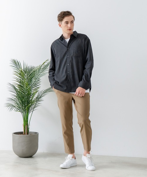シャツ 「Blue Standard:ブルースタンダード」フレンチリネンミックス 長袖 リラックスフィットシャツ 吸水速乾 麻混　クールビズ | Blue Standard | 10
