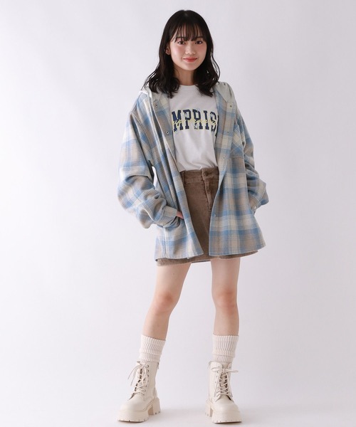 repipi armario（レピピアルマリオ） コート アウター チェックフード
