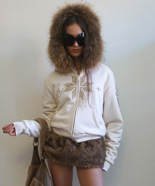 SCULPTOR（スカルプター） コート アウター Fur Trimming Hooded Zip