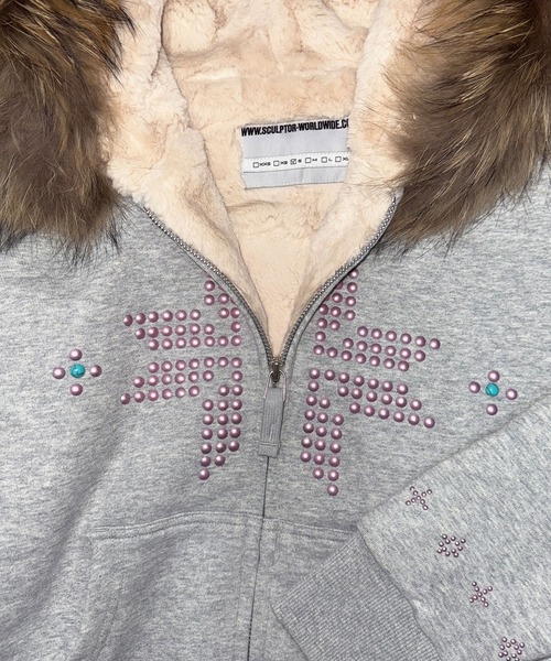 SCULPTOR（スカルプター） コート アウター Fur Trimming Hooded Zip