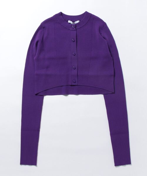 UN3D.（アンスリード） ニットカーディガン 36 パープル レディース