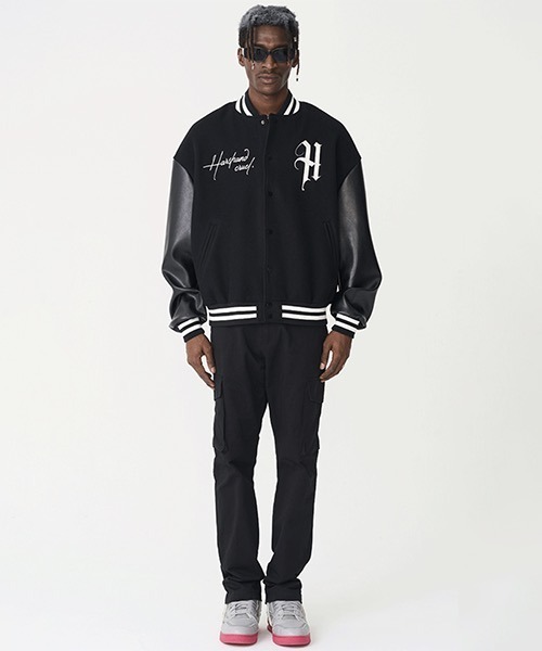 「HARSH AND CRUEL」 スタジャン L ブラウン メンズ_画像3