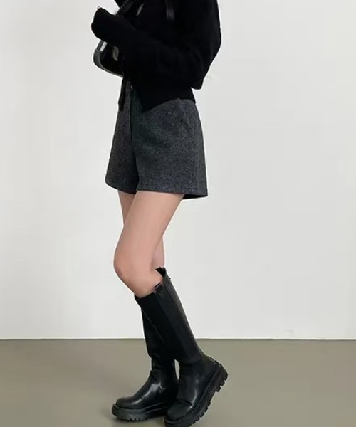 FREE STYLISTS パンツ YUGA_YGMC Wool touch shorts pants レディース
