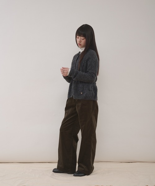 MUHET（ミュエータ） カーディガン shirring knit shirt cardigan