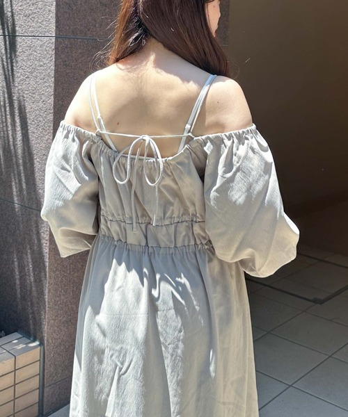 「archives」 半袖ワンピース MEDIUM ブラック レディース_画像2