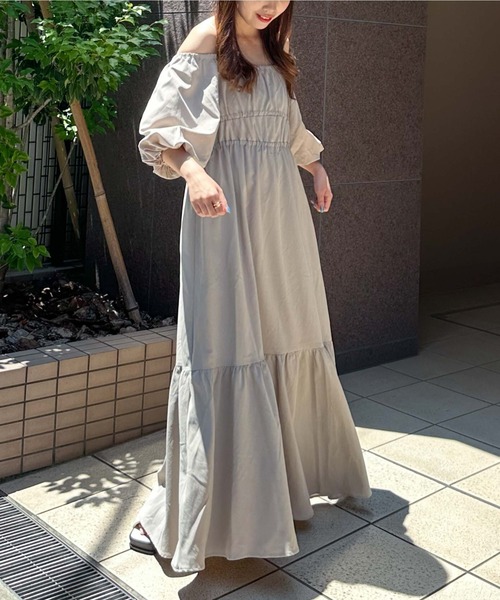 「archives」 半袖ワンピース MEDIUM ブラック レディース_画像4