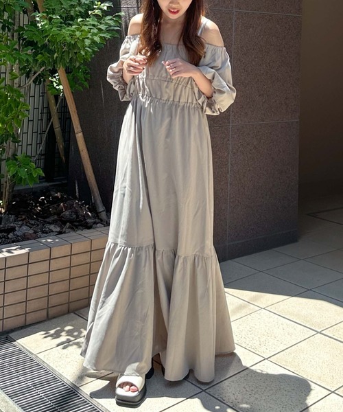 「archives」 半袖ワンピース MEDIUM ブラック レディース_画像5