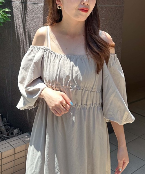 「archives」 半袖ワンピース MEDIUM ブラック レディース_画像7