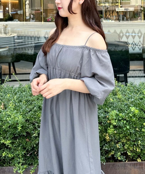 「archives」 半袖ワンピース MEDIUM ブラック レディース_画像9