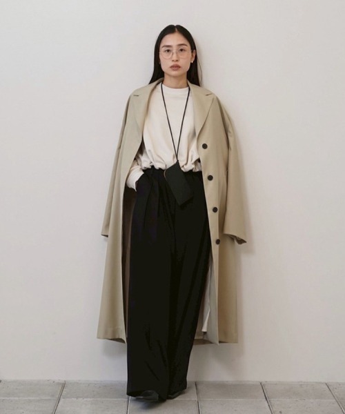 トレンチコート コート Wool100% Spring Coat レディースの画像