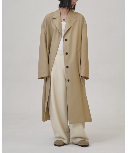 定価29,700円【新品】todayful トレンチコート クリーム色 36 TODAYFUL トレンチコート コート Wool100% Spring Coat レディース