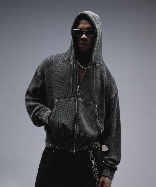 g*引様 theredthread パーカー　ブラック THEREDTHREAD / ザレッドスレッド】S zip up hoodie