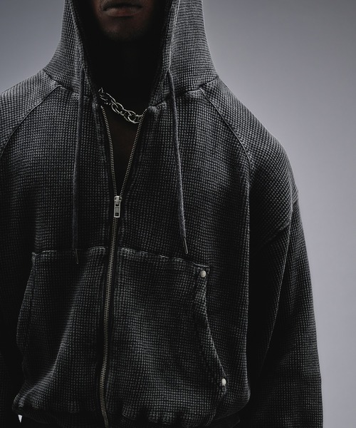 ANDER HUNK パーカー Overdyed Thermal Zip-up Parker / オーバーダイ