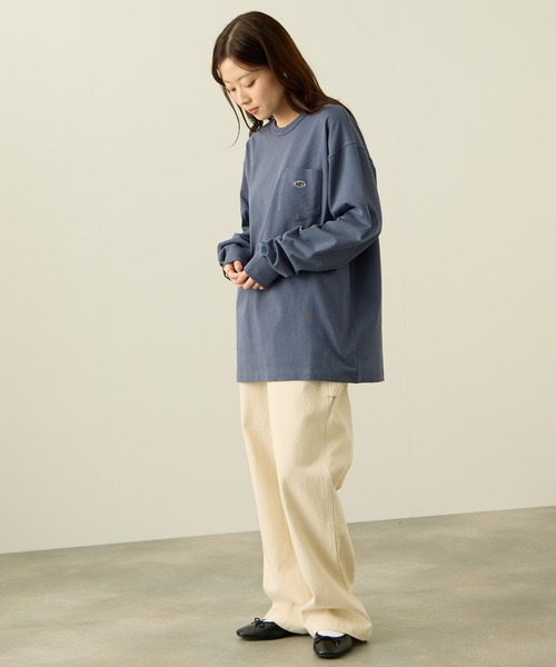 NAVY tシャツ リラックスFITヘビーウェイトロングTシャツ メンズ