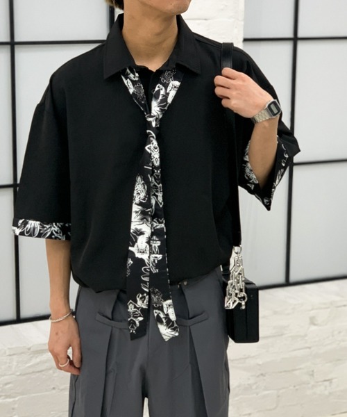 「link lot」 半袖シャツ L グリーン メンズ_画像4
