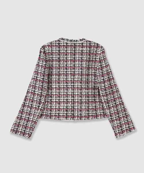 ANAYI（アナイ） ジャケット ノーカラージャケット ピンクミックス