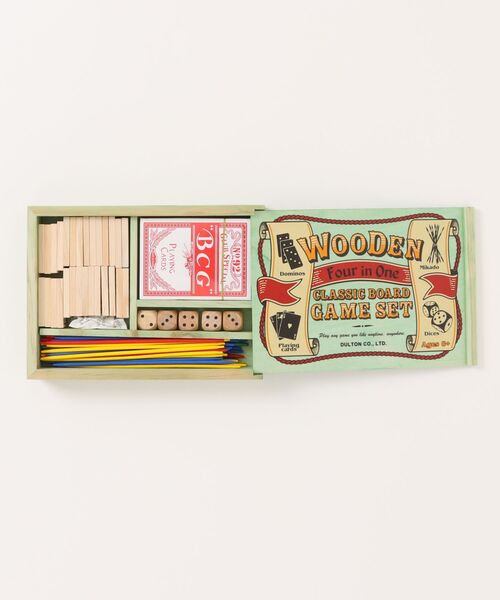 DULTON（ダルトン） おもちゃ WOODEN 4IN1 CLASSIC BOARD GAME SET