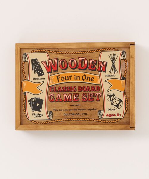 DULTON（ダルトン） おもちゃ WOODEN 4IN1 CLASSIC BOARD GAME SET