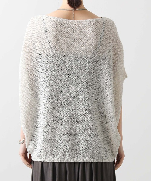 「vingtrois」 「Gready Brilliant」半袖ニット FREE アイボリー レディース_画像2