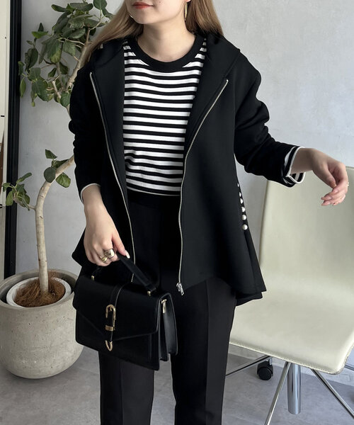 「prose verse」 ジップアップパーカー MEDIUM ブラック レディース_画像3