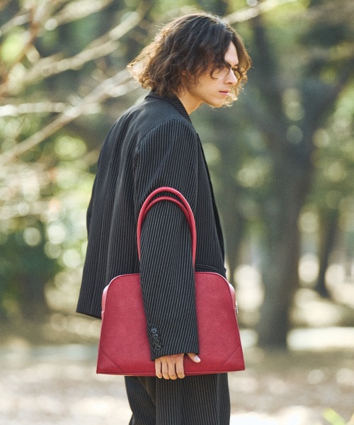 cii ボストンバッグ 「UNISEX」IMITATION LEATHER BOSTON BAG