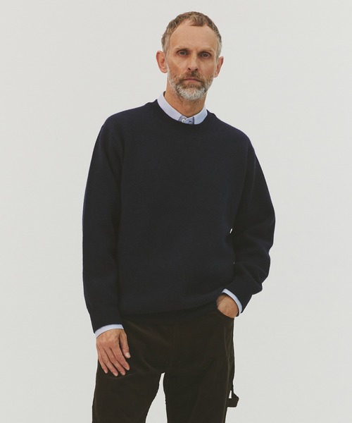 セーター ニット 「CASHMERE CASHMERE」CASHMERE REVERSIBLE PULLOVER メンズの画像
