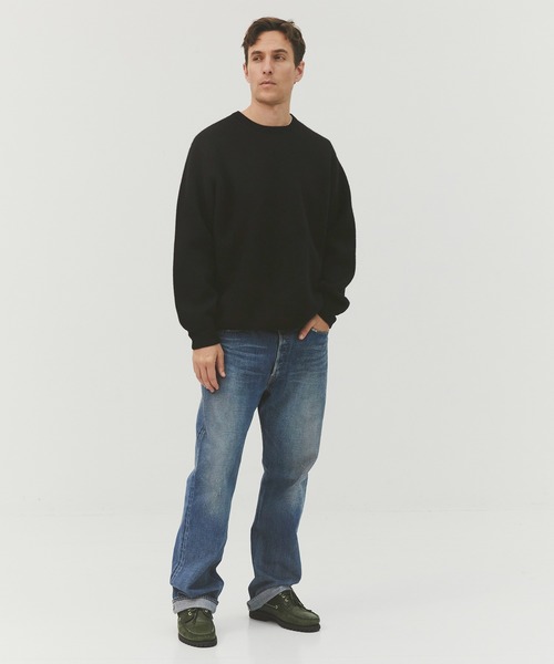 セーター ニット 「CASHMERE CASHMERE」CASHMERE REVERSIBLE PULLOVER メンズの画像