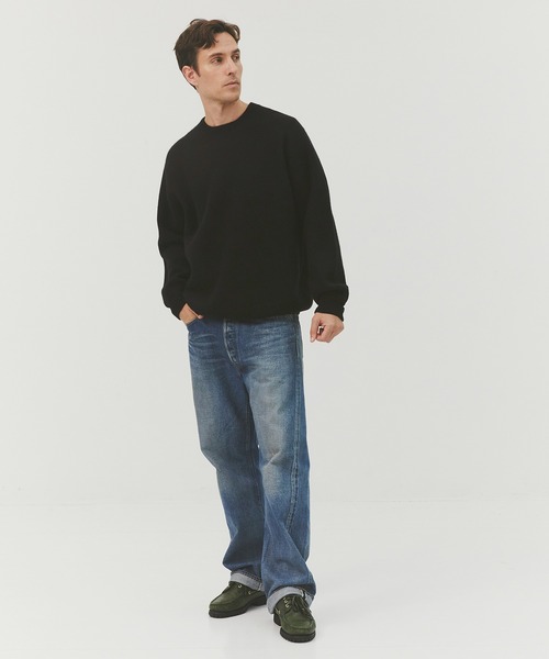 セーター ニット 「CASHMERE CASHMERE」CASHMERE REVERSIBLE PULLOVER メンズの画像