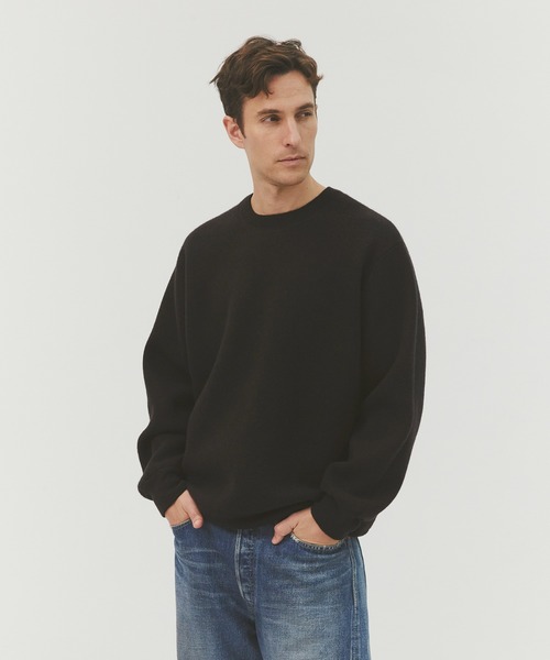 セーター ニット 「CASHMERE CASHMERE」CASHMERE REVERSIBLE PULLOVER メンズの画像