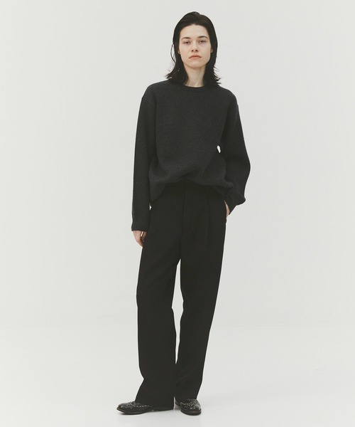 セーター ニット 「CASHMERE CASHMERE」CASHMERE REVERSIBLE PULLOVER メンズの画像