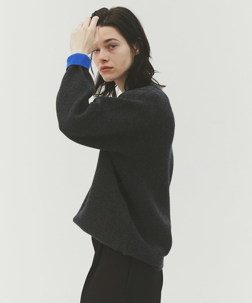 セーター ニット 「CASHMERE CASHMERE」CASHMERE REVERSIBLE PULLOVER メンズの画像