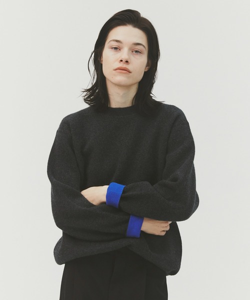 セーター ニット 「CASHMERE CASHMERE」CASHMERE REVERSIBLE PULLOVER メンズの画像