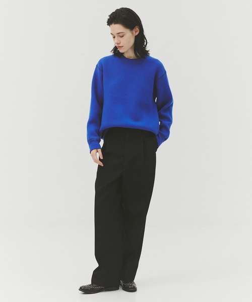 セーター ニット 「CASHMERE CASHMERE」CASHMERE REVERSIBLE PULLOVER メンズの画像