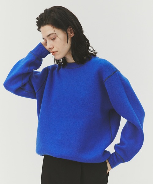 セーター ニット 「CASHMERE CASHMERE」CASHMERE REVERSIBLE PULLOVER メンズの画像