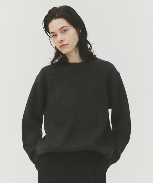 セーター ニット 「CASHMERE CASHMERE」CASHMERE REVERSIBLE PULLOVER メンズの画像