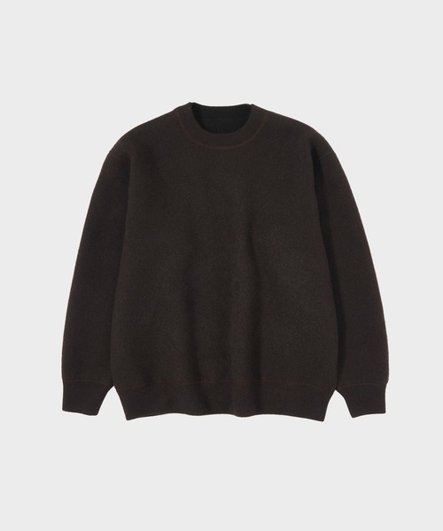 セーター ニット 「CASHMERE CASHMERE」CASHMERE REVERSIBLE PULLOVER メンズの画像