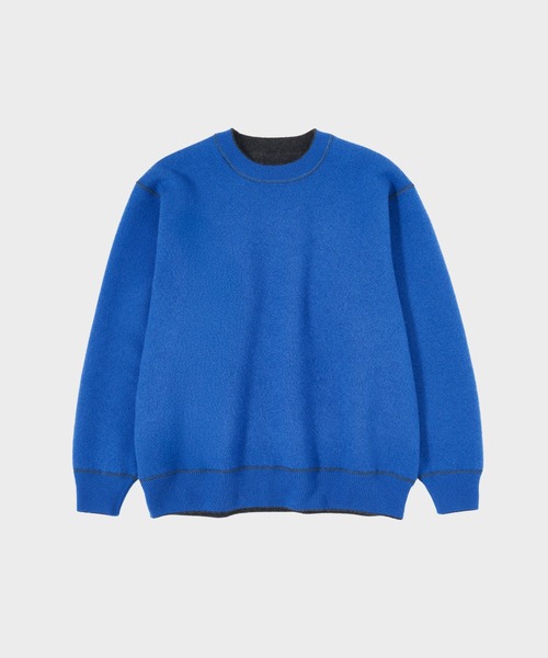 セーター ニット 「CASHMERE CASHMERE」CASHMERE REVERSIBLE PULLOVER メンズの画像