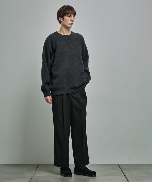 セーター ニット 「CASHMERE CASHMERE」CASHMERE REVERSIBLE PULLOVER メンズの画像