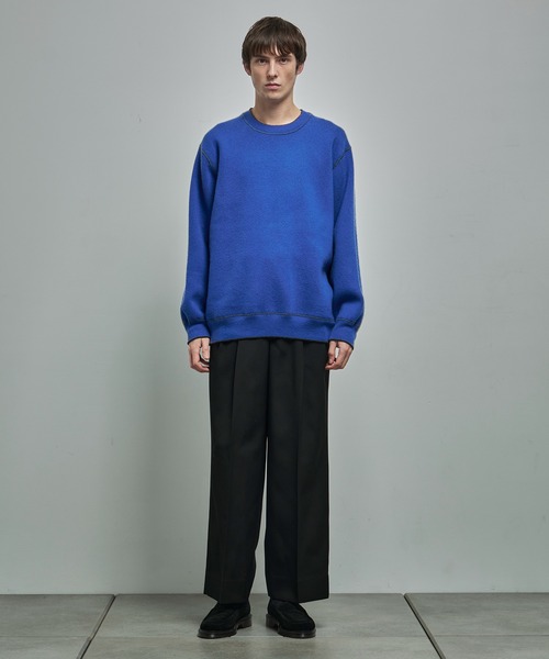 セーター ニット 「CASHMERE CASHMERE」CASHMERE REVERSIBLE PULLOVER メンズの画像