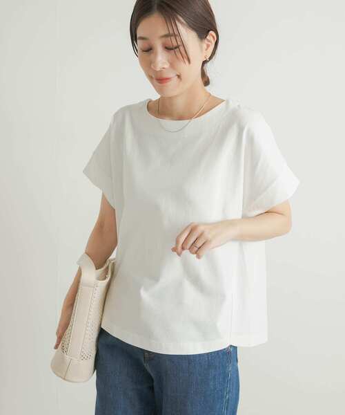 「URBAN RESEARCH DOORS」 半袖カットソー MEDIUM オフホワイト レディース_画像2