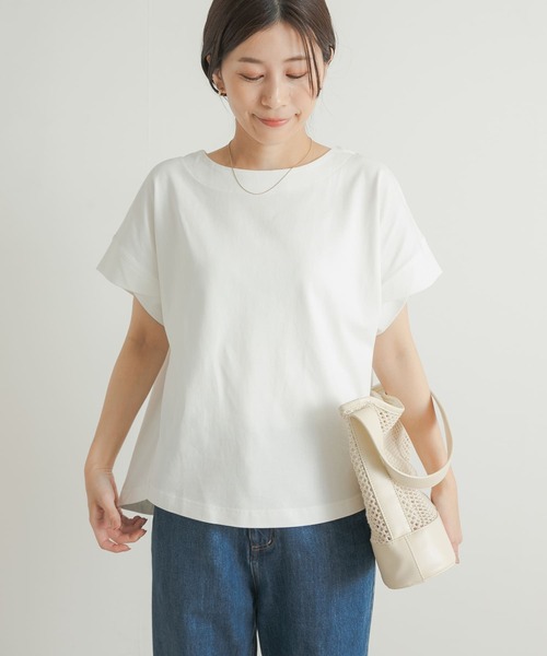 「URBAN RESEARCH DOORS」 半袖カットソー MEDIUM オフホワイト レディース_画像3