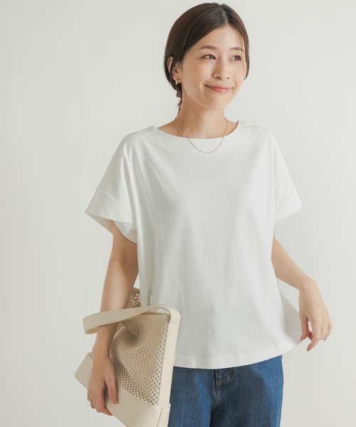 「URBAN RESEARCH DOORS」 半袖カットソー MEDIUM オフホワイト レディース_画像4