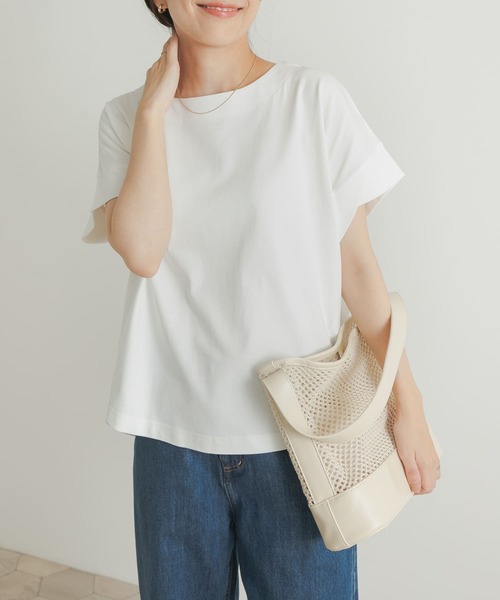 「URBAN RESEARCH DOORS」 半袖カットソー MEDIUM オフホワイト レディース_画像7