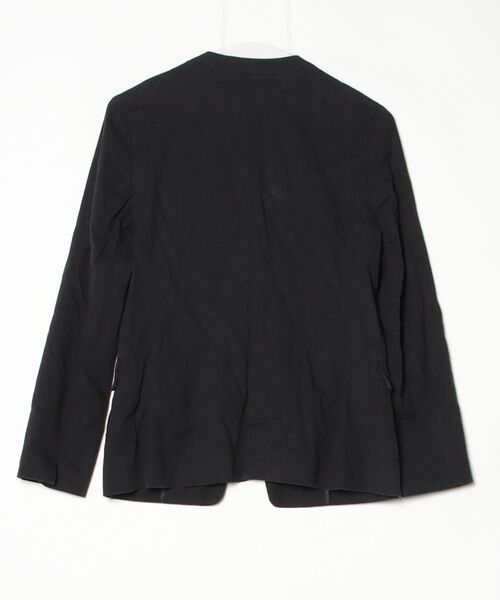 新品 グリーンレーベルリラクシングノーカラージャケット 38 黒 green label relaxing（グリーンレーベルリラクシング） ノーカラー