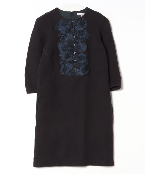 EPOCA THE SHOP ネイビーワンピース 40 日本製 EPOCA（エポカ） 7分袖ワンピース 40 ネイビー レディース : ZOZOTOWN